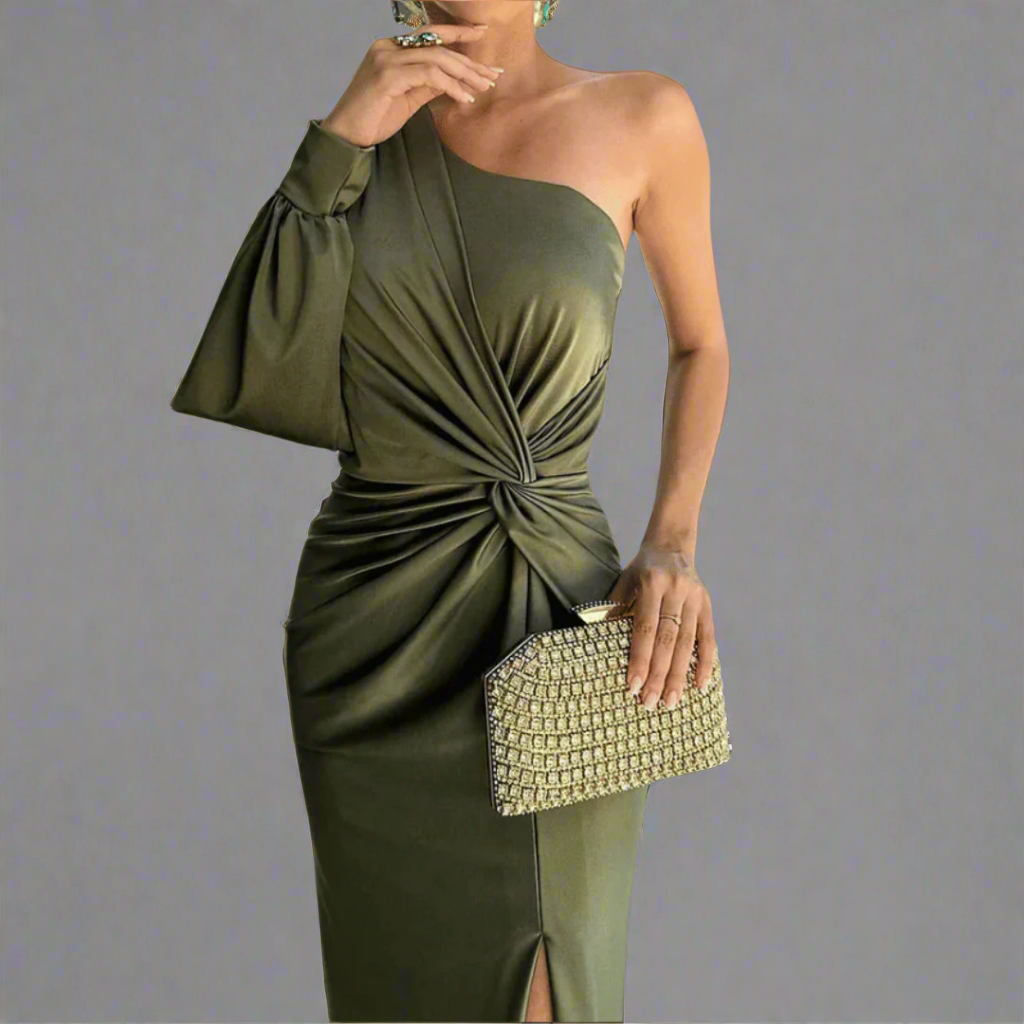Image of Polly | Women's One-Shoulder Maxi Dress