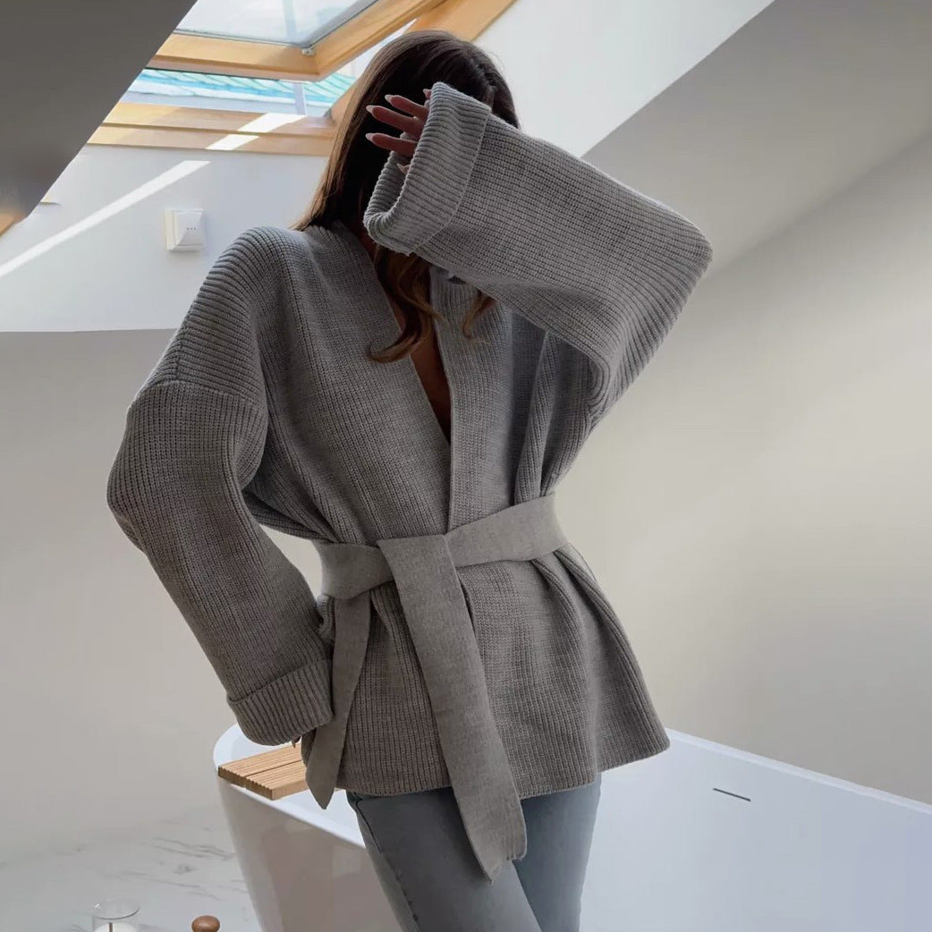 Image of Polly | Women's Ribbed Knit Wrap Sweater
