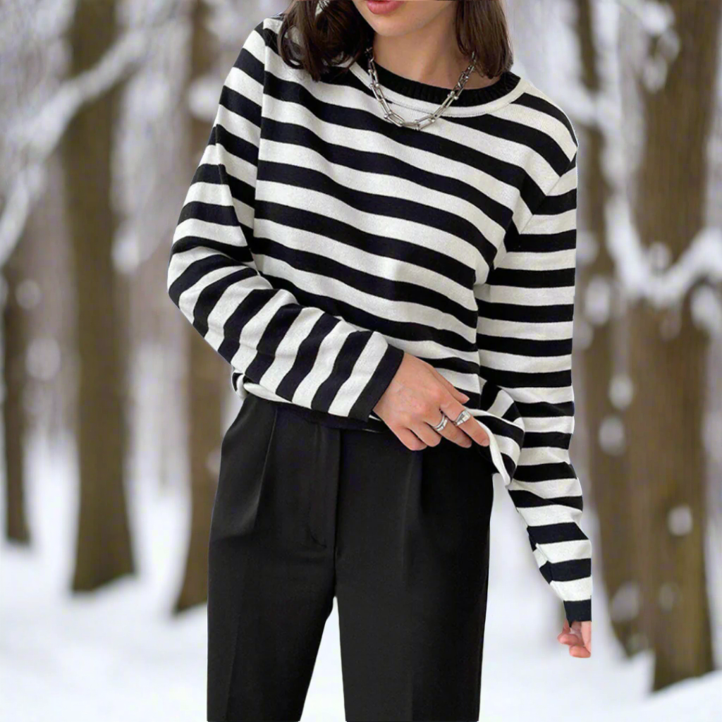 Image of Reagan | Women's Striped Long Sleeve T-Shirt