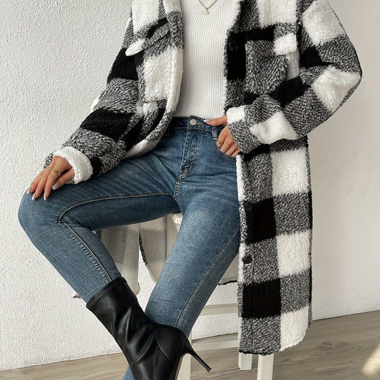 Image of Rebecca | Women's Oversized Plaid Coat