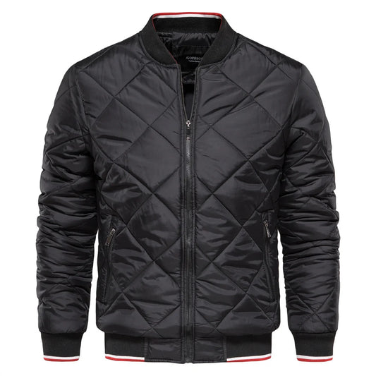 Reece | Men's Diamond Quilted Bomber Jacket - Image 3