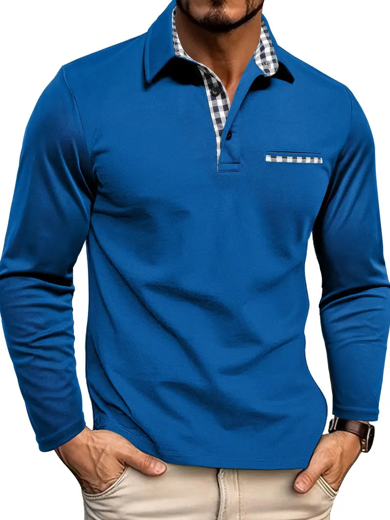 Image of Reese | Men's Long Sleeve Polo Shirt
