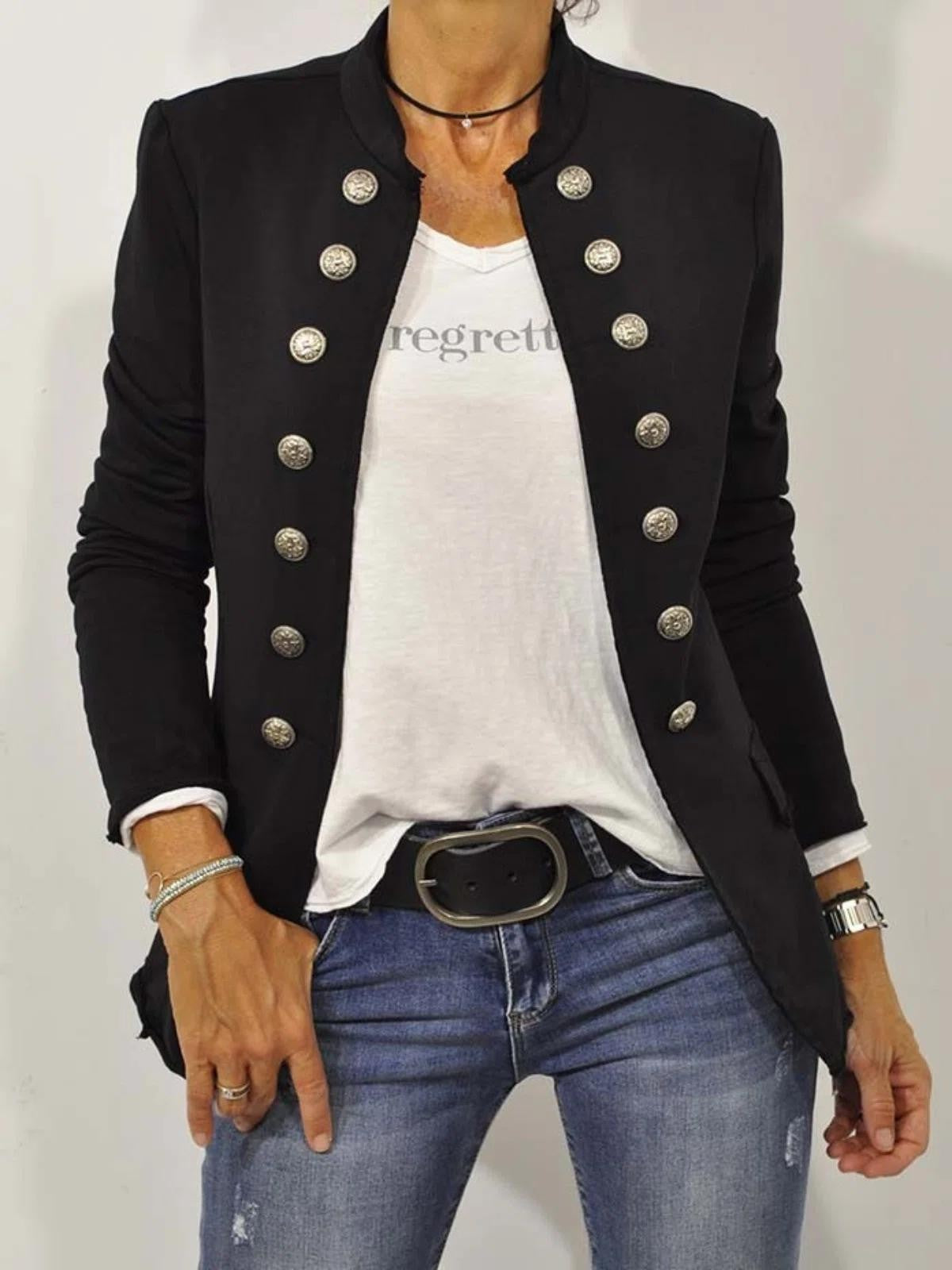 Image of Reese | Women's Military Button Front Blouse
