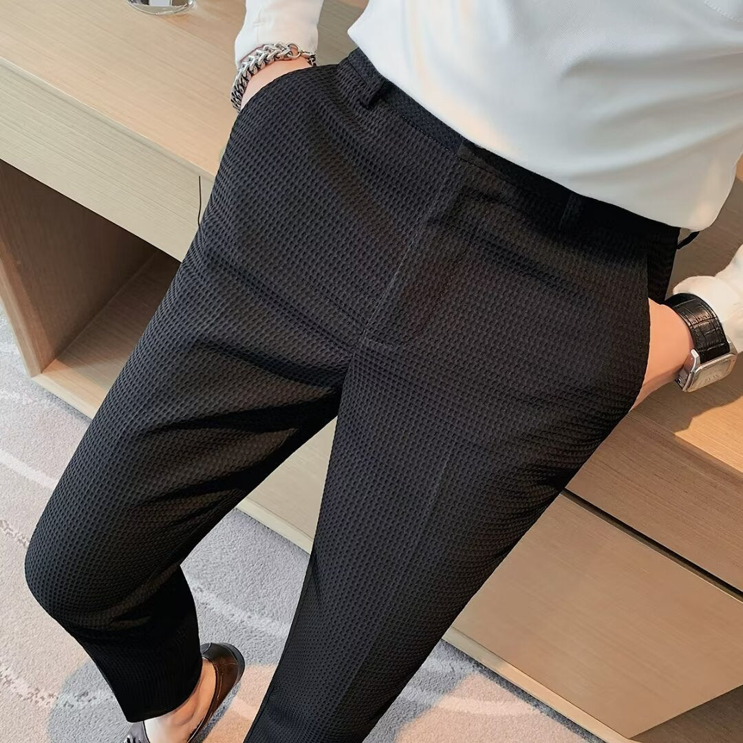 Image of Rory | Men's Slim Fit Textured Dress Pants