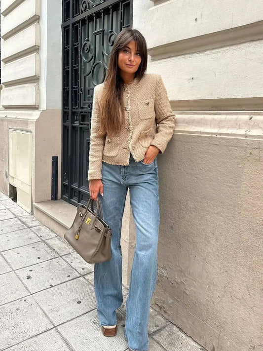 Image of Sandy | Women's Cropped Tweed Jacket