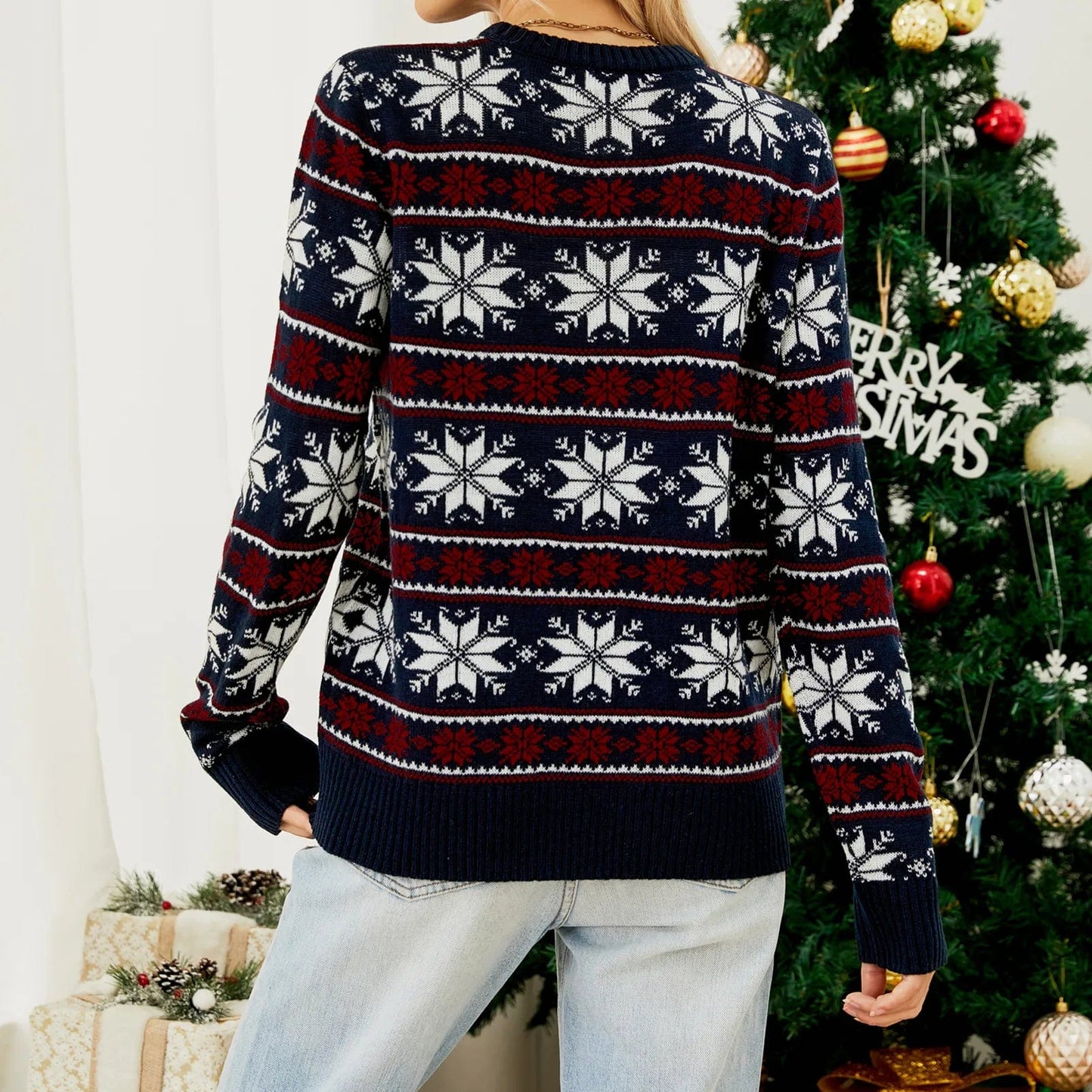 Image of Sara | Women's Christmas Crew Neck Sweater