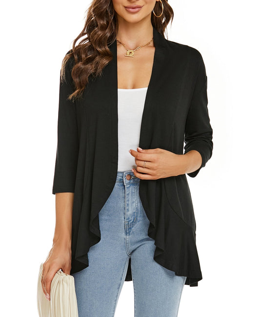 Image of Savannah | Women's Open Front Draped Cardigan