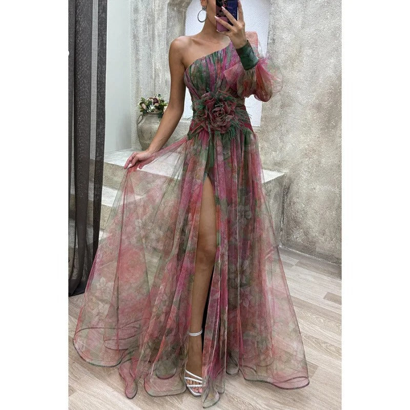 Image of Shannon | Women's One Shoulder Maxi Dress