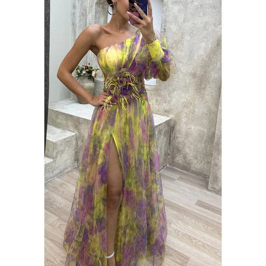 Image of Shannon | Women's One Shoulder Maxi Dress