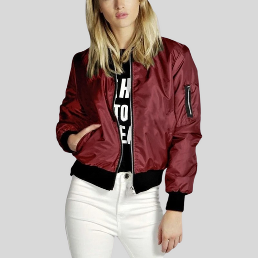Image of Sheila | Women's Long Sleeve Casual Bomber Jacket
