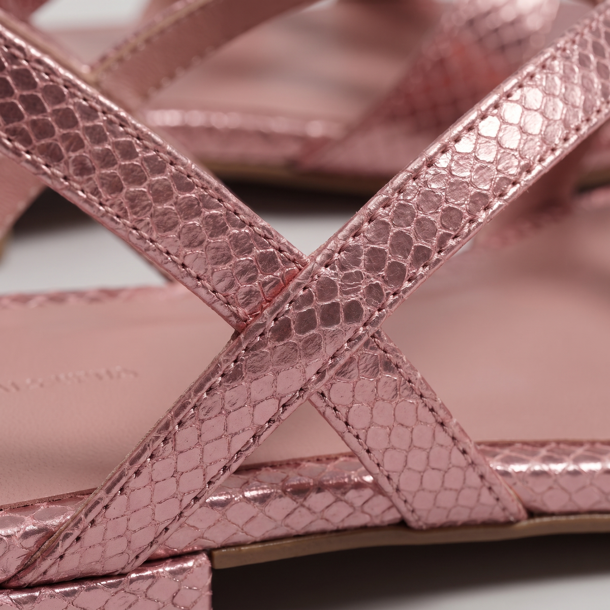 Snake-Effect Comfort Sandals