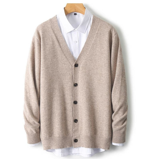 Image of Steven | Men's V-Neck Button-Front Cardigan