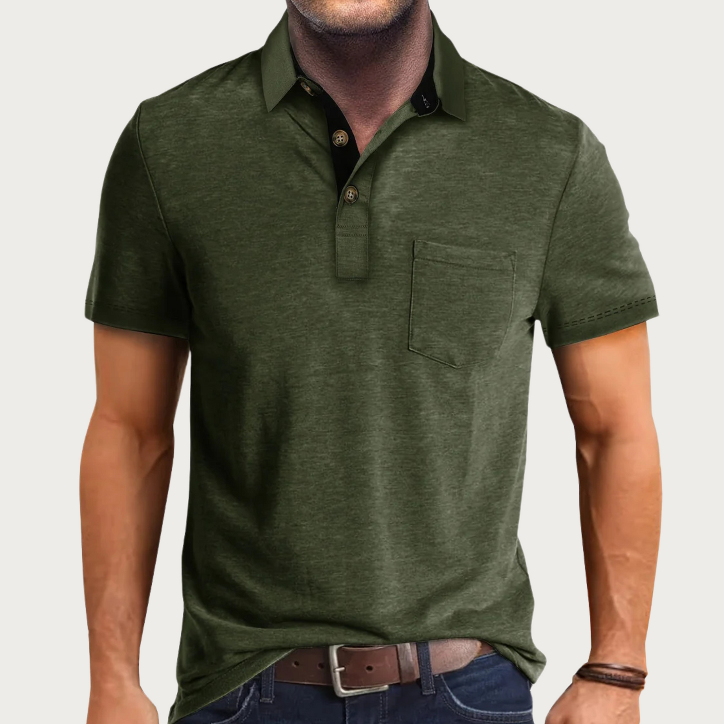 Image of Tristan | Men's Button-Down Polo Shirt