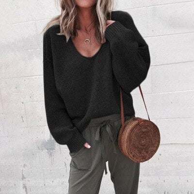 Image of Winnie | Women's Oversized V-Neck Sweater
