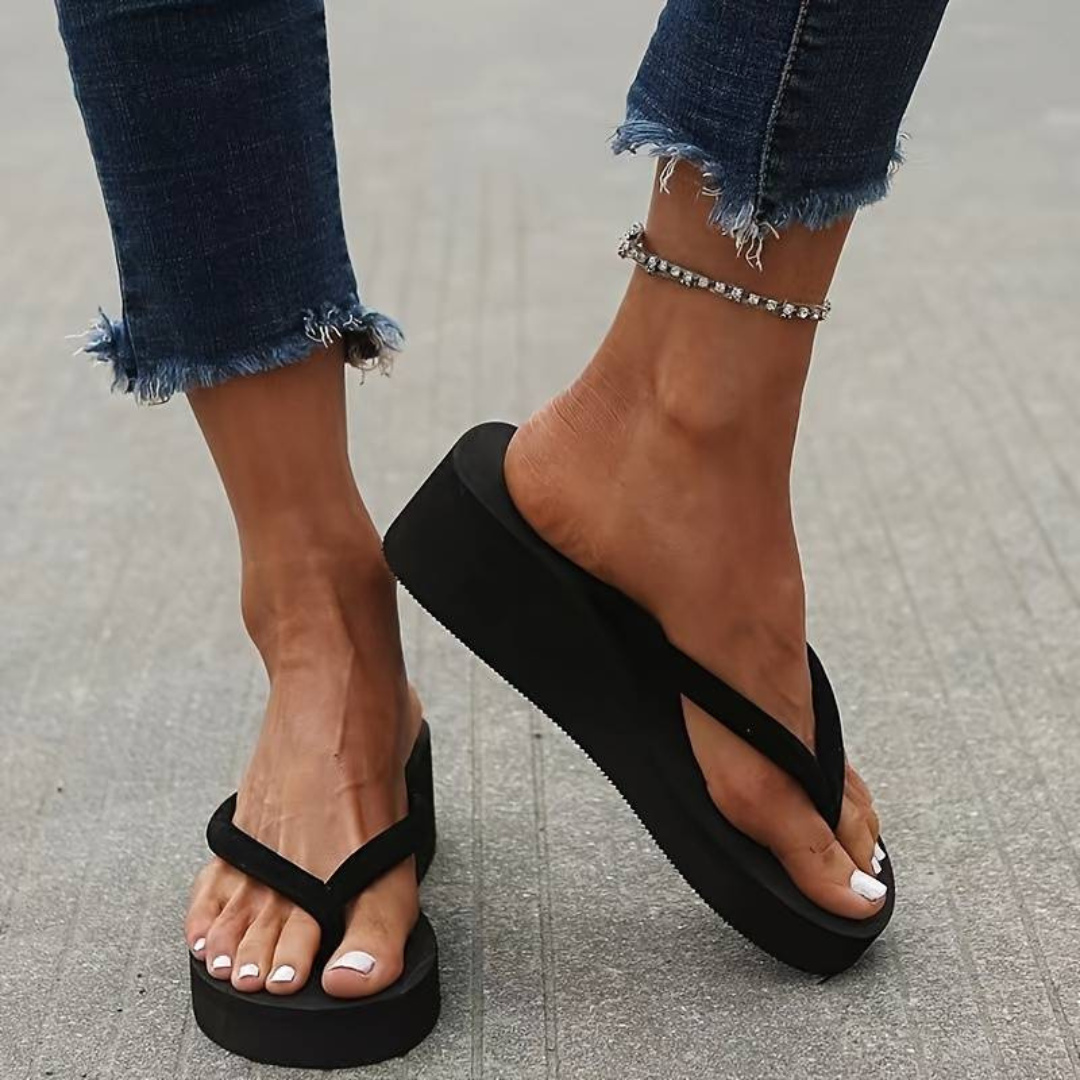 Women's EVA Wedge Flip-Flops - Regular Fit Slip-On Sandals for Summer and Everyday Wear
