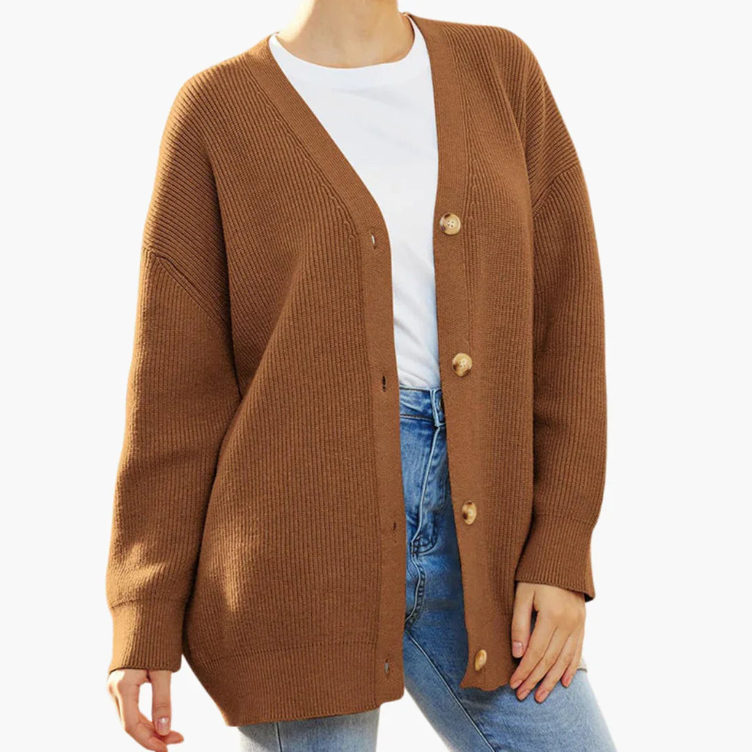 Women's Ribbed Knit Cardigan