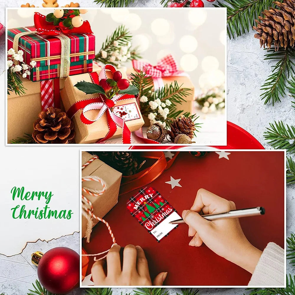 100-Piece Christmas Gift Labels