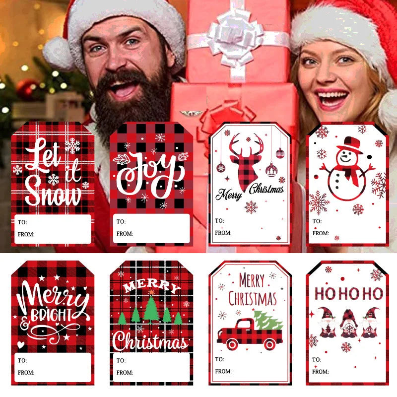 100-Piece Christmas Gift Labels