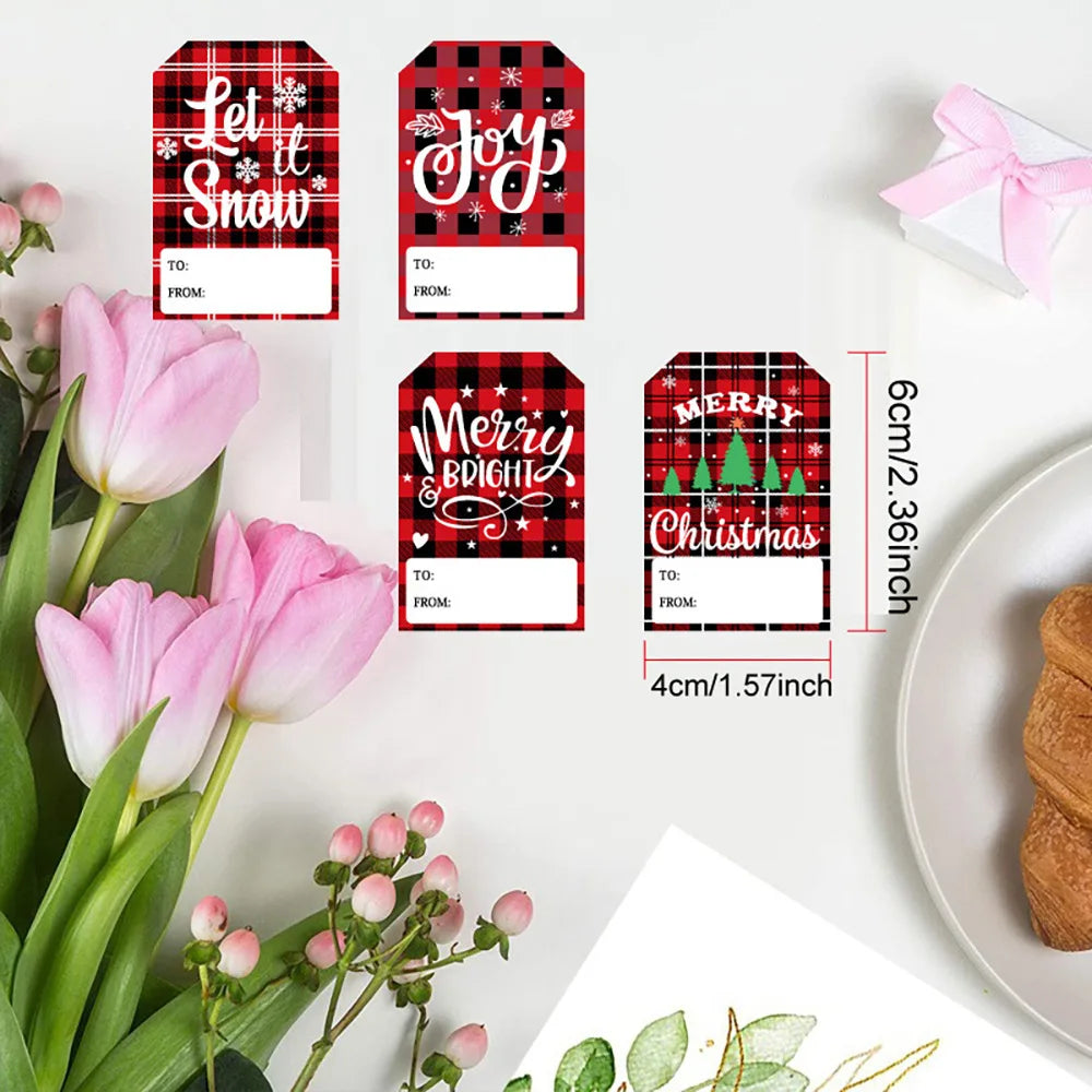 100-Piece Christmas Gift Labels