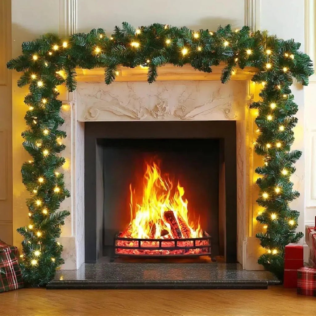 2.7m LED Garland with Warm White Lights