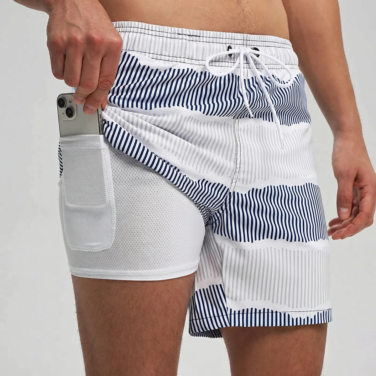 2-in-1 Athletic Swim Shorts