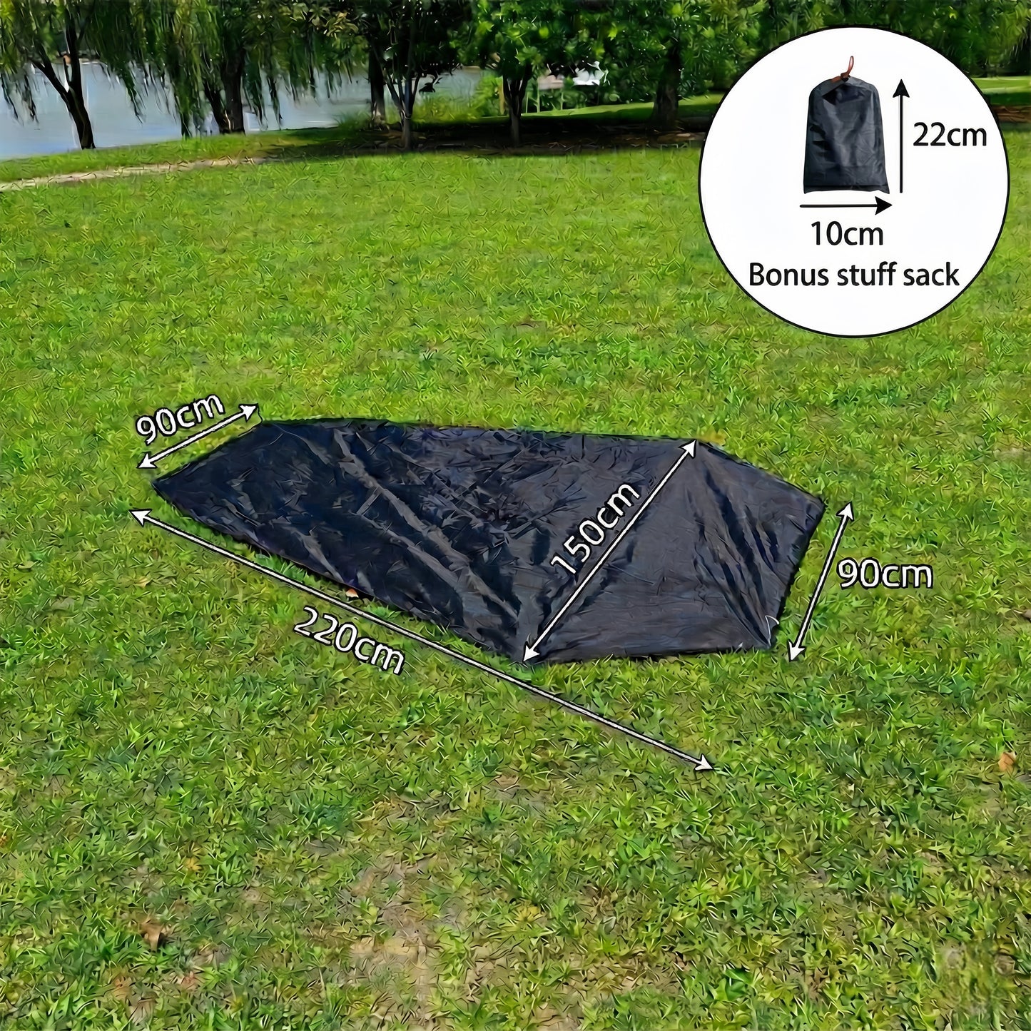 2-Person Ultralight Backpacking Tunnel Tent, 1.58 kg