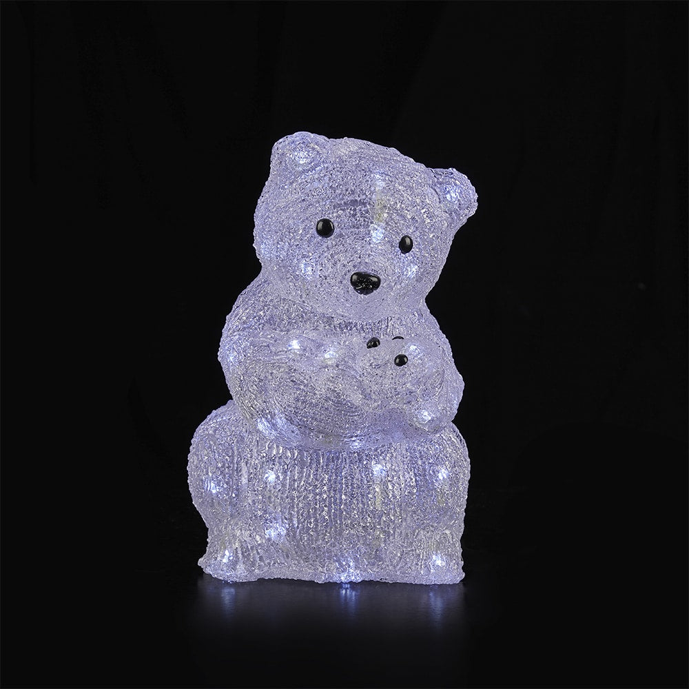 20 Cm Acrylic Bear with LED Lights