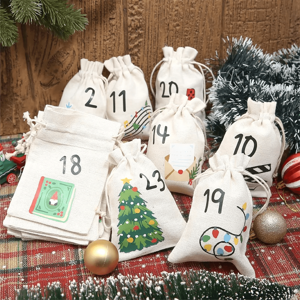 24 Advent Gift Bags for Sweet Surprises