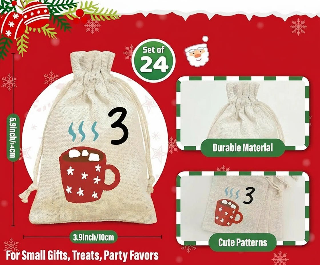 24 Advent Gift Bags for Sweet Surprises