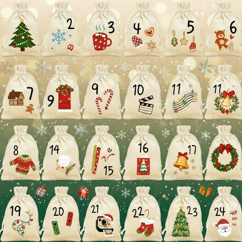 24 Advent Gift Bags for Sweet Surprises