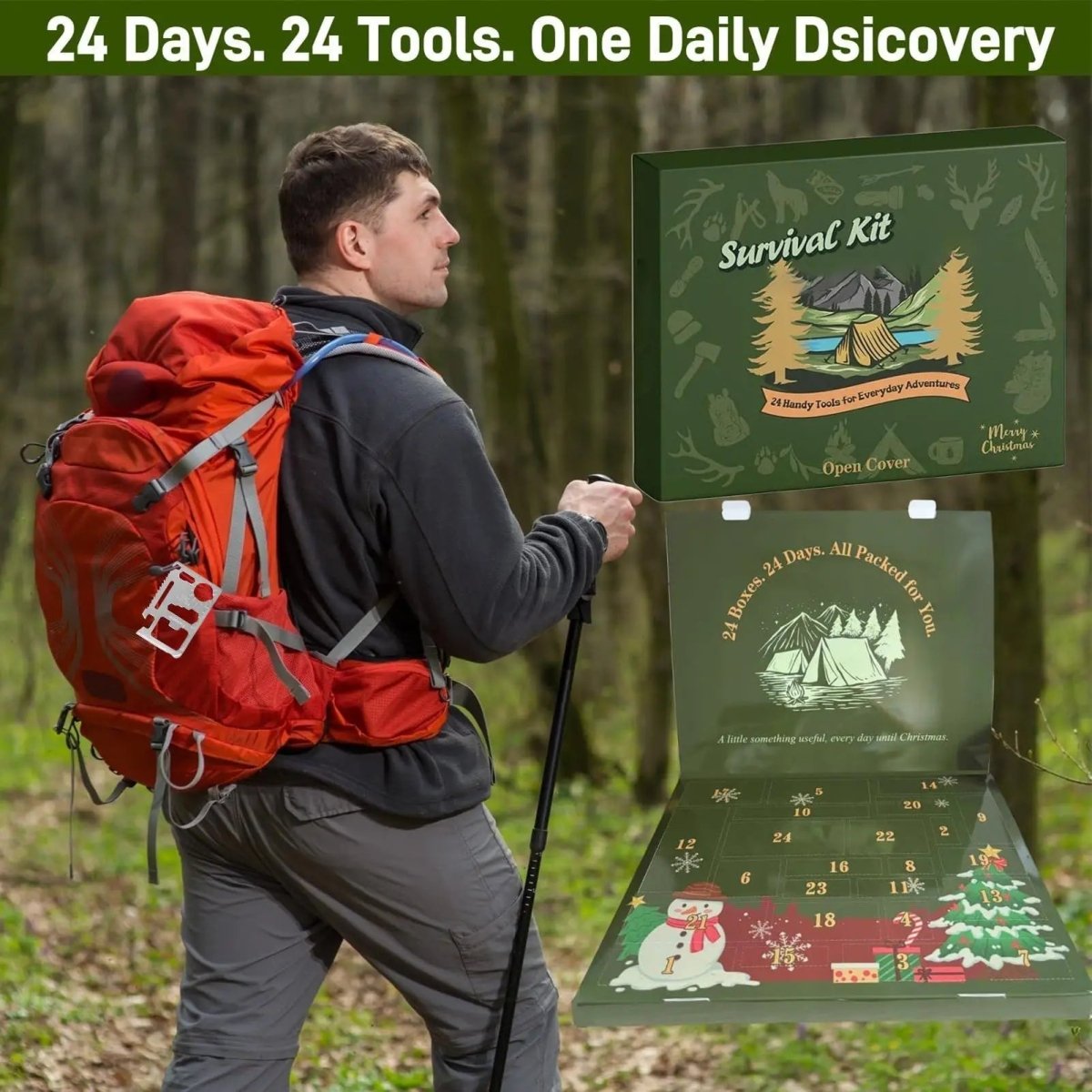 24-Day Survival Advent Calendar — Essential Outdoor Tools Edition
