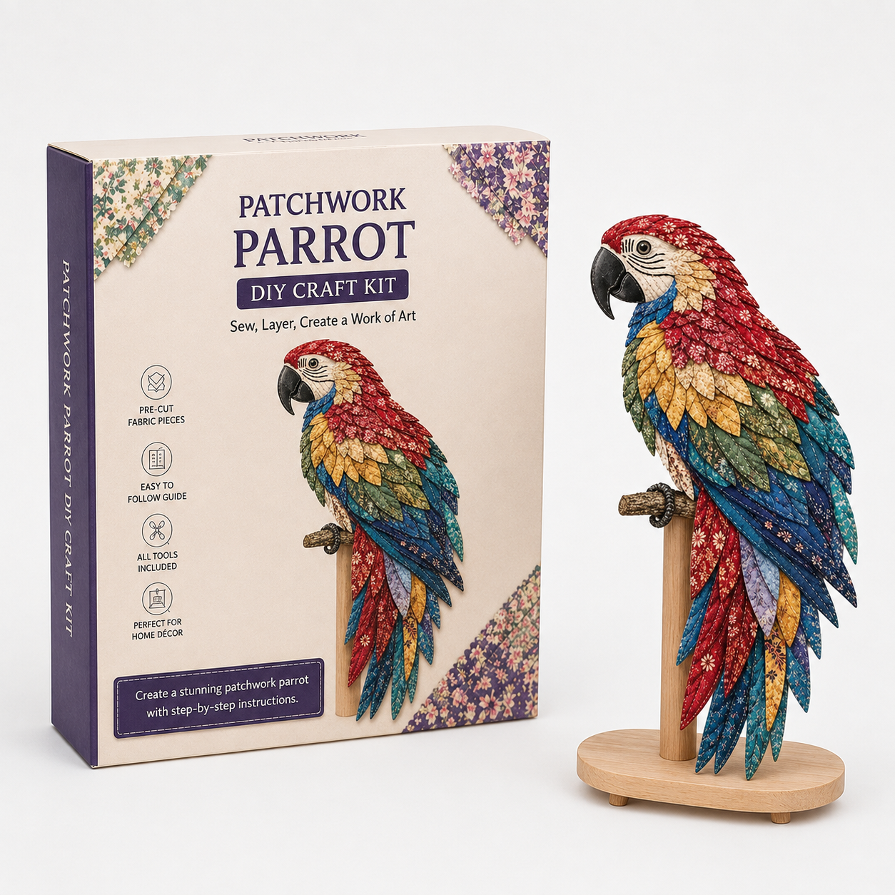 3D Fabric Patchwork Hummingbird Craft Kit