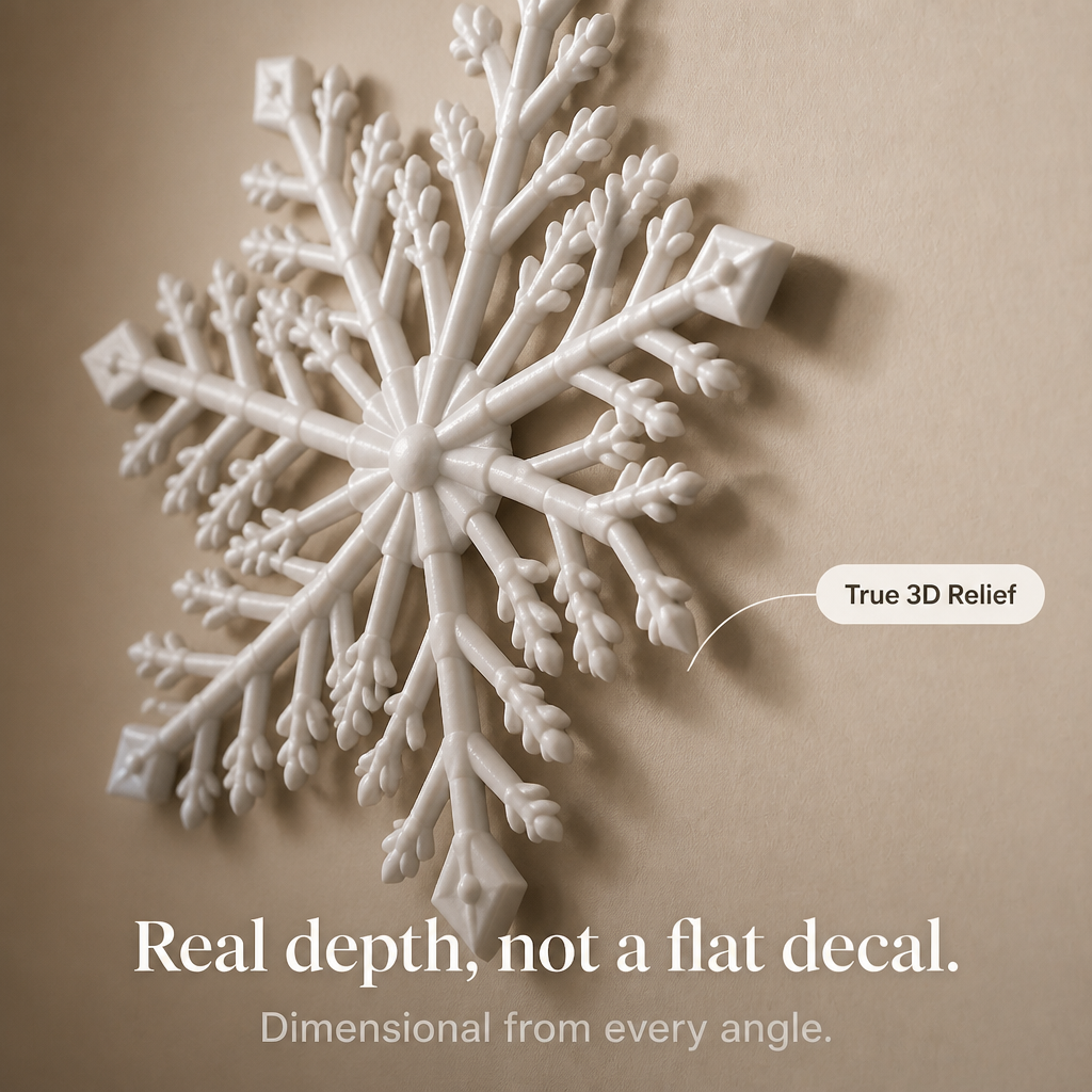 3D Glow-in-the-Dark Snowflake Wall Stickers