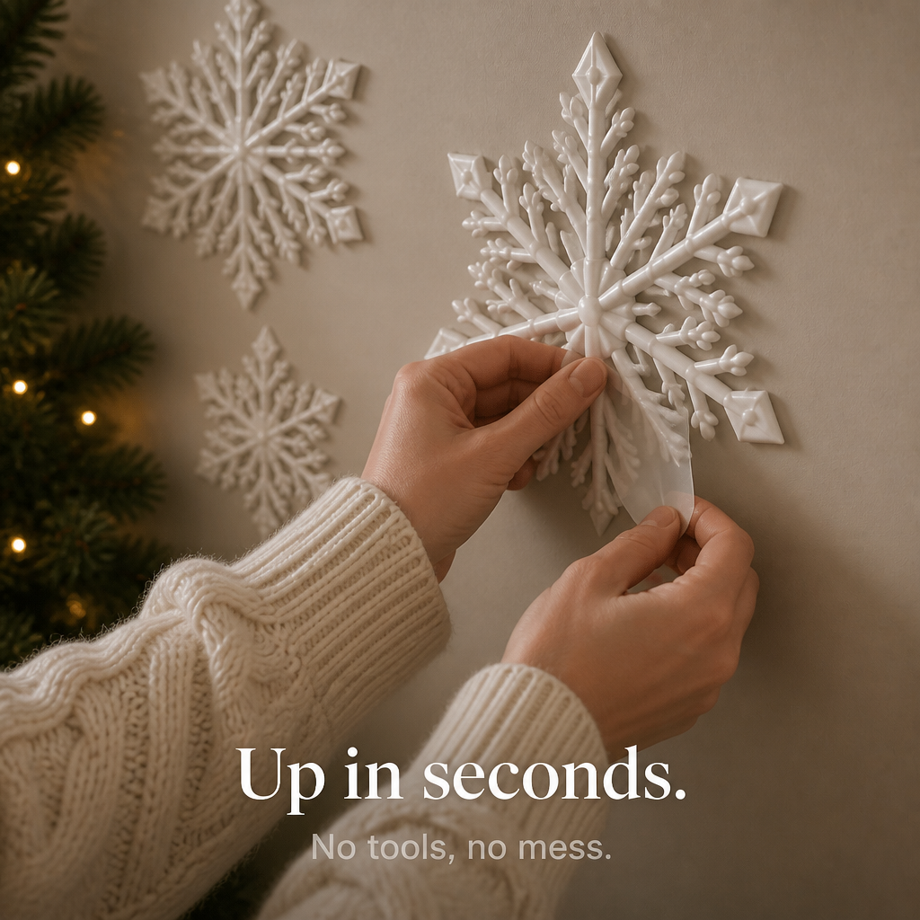 3D Glow-in-the-Dark Snowflake Wall Stickers