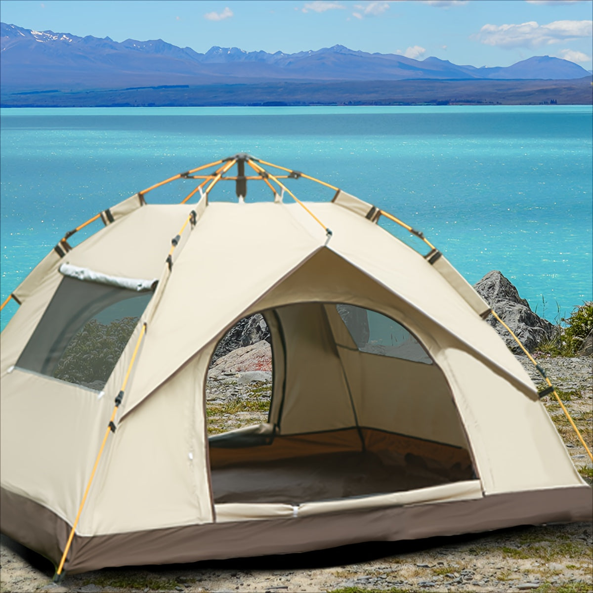 4-Person Pop-Up Tent with UV Protection – Instant Setup Camping Shelter