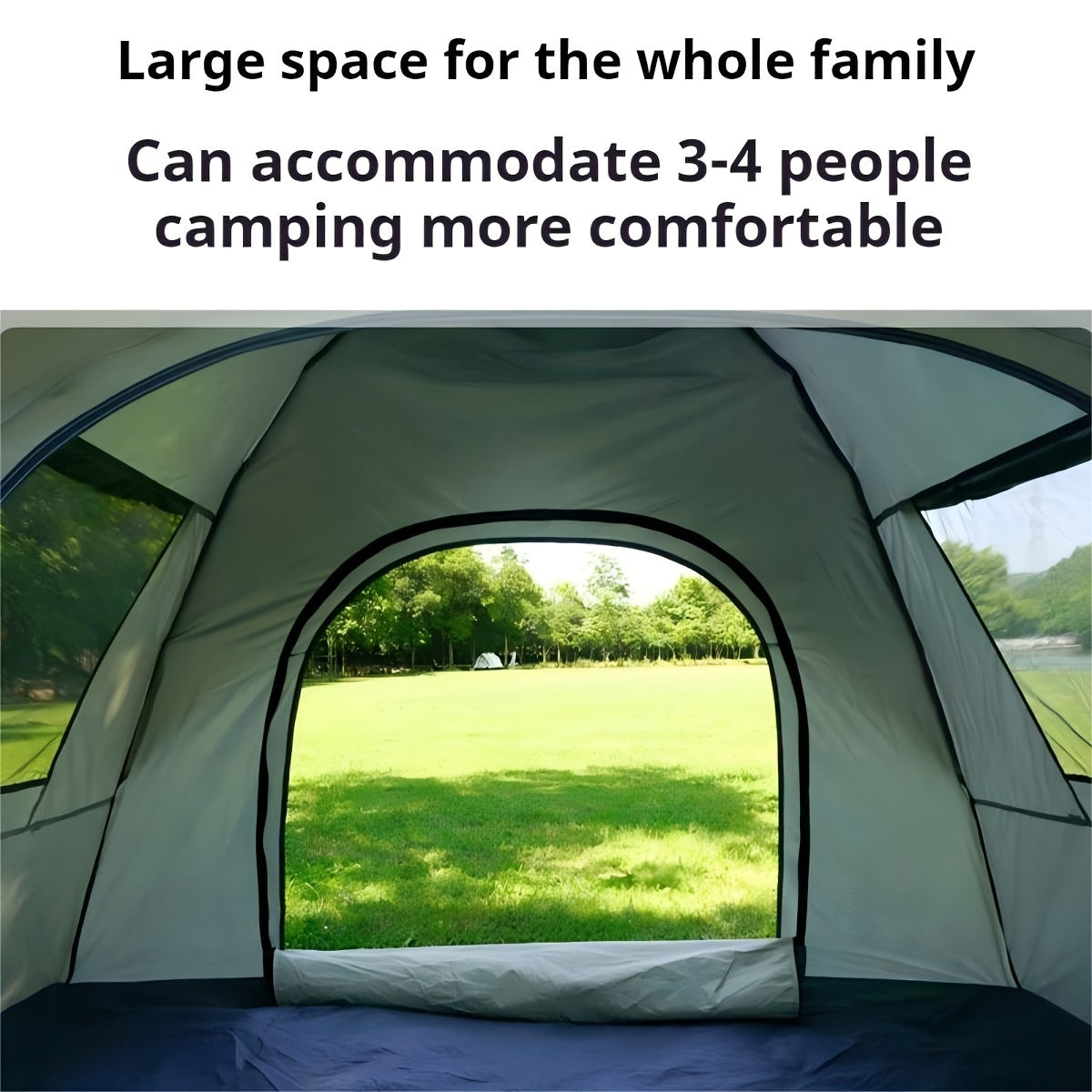 4-Person Pop-Up Tent with UV Protection – Instant Setup Camping Shelter