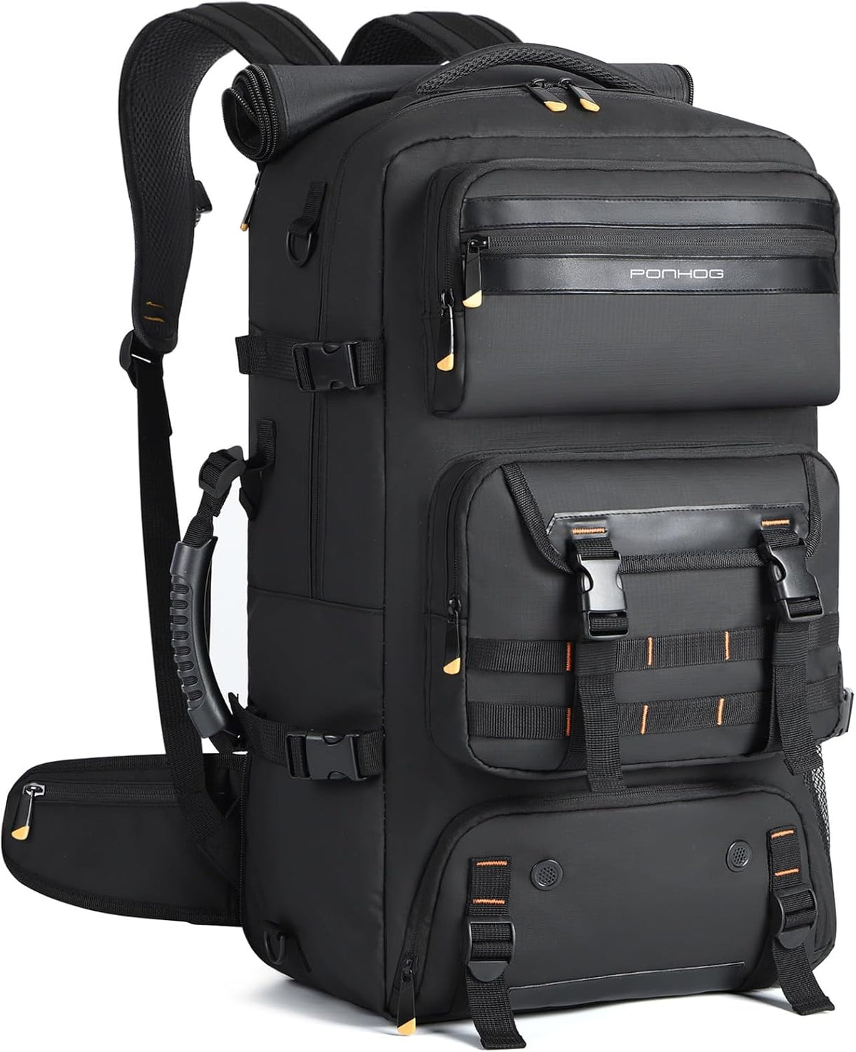 50L Airline-Approved Travel Backpack with Shoe Compartment and Fold-Away Carry Straps