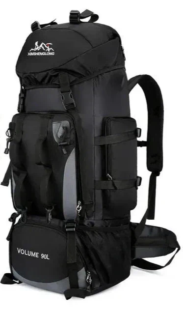 90L Water-Resistant Camping and Hiking Backpack