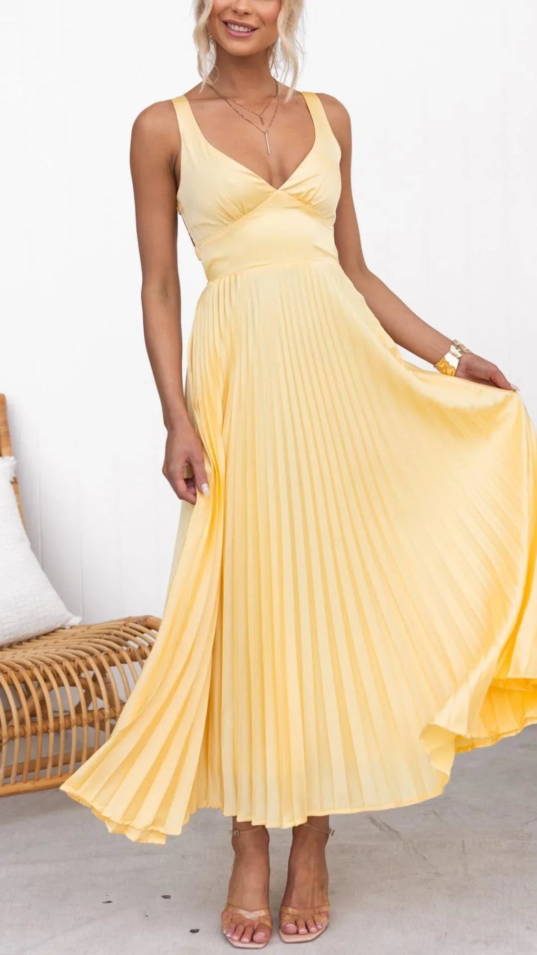 Image of Abigail | Women's Sleeveless A-Line Maxi Dress