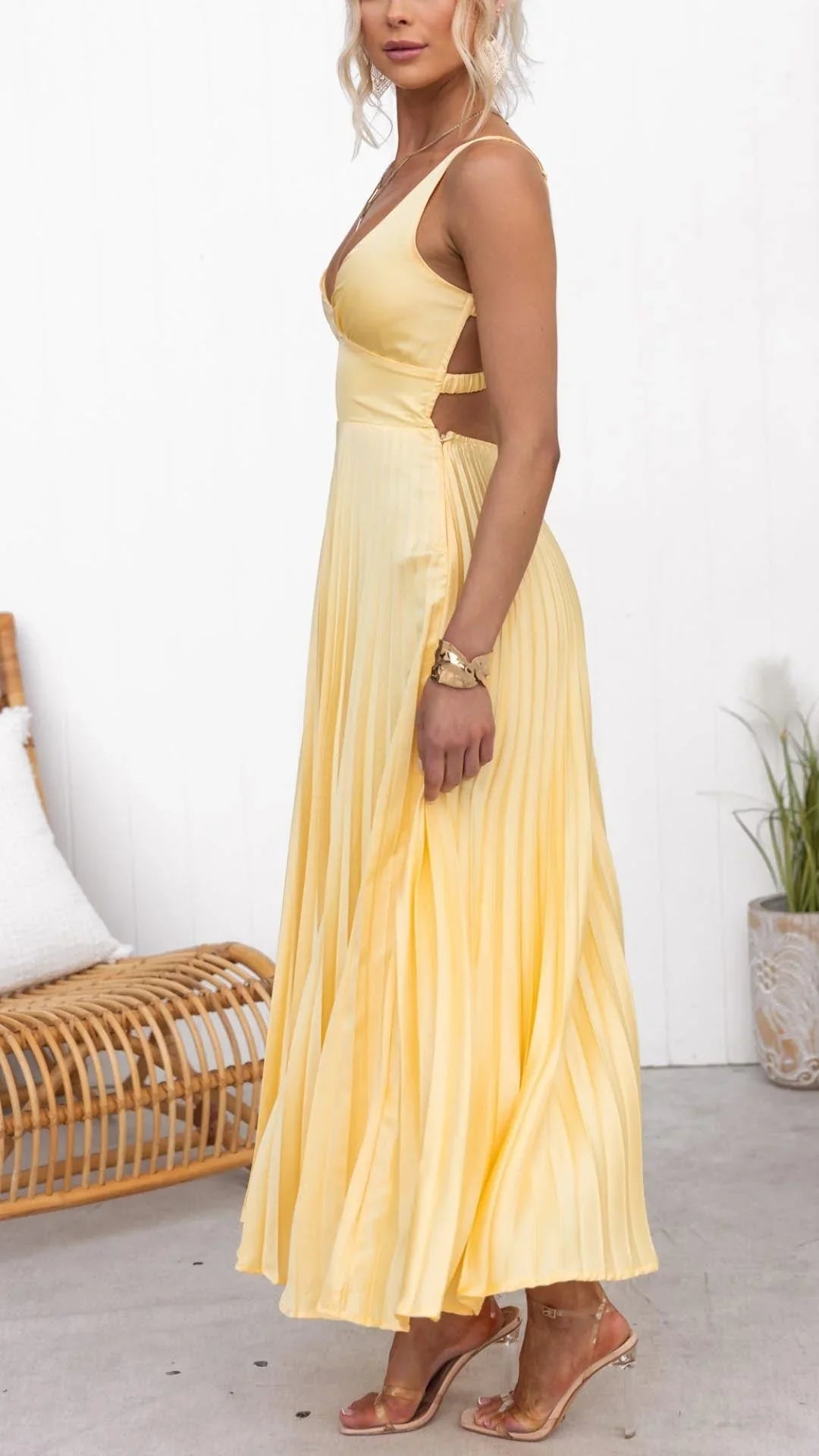 Image of Abigail | Women's Sleeveless A-Line Maxi Dress