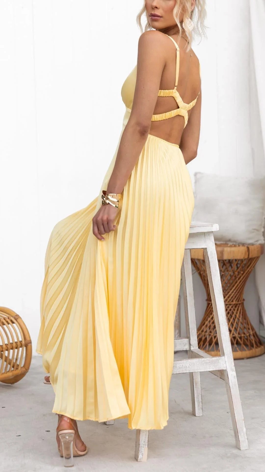 Image of Abigail | Women's Sleeveless A-Line Maxi Dress
