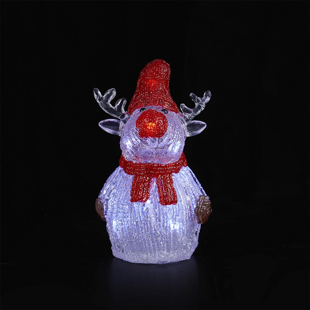 Acrylic Reindeer with LED Light - Height 21 cm