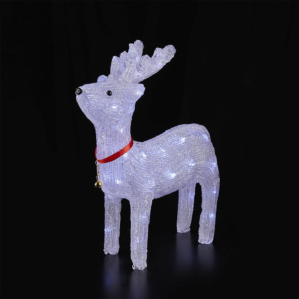 Acrylic Reindeer with LED Lights - Height 40 cm