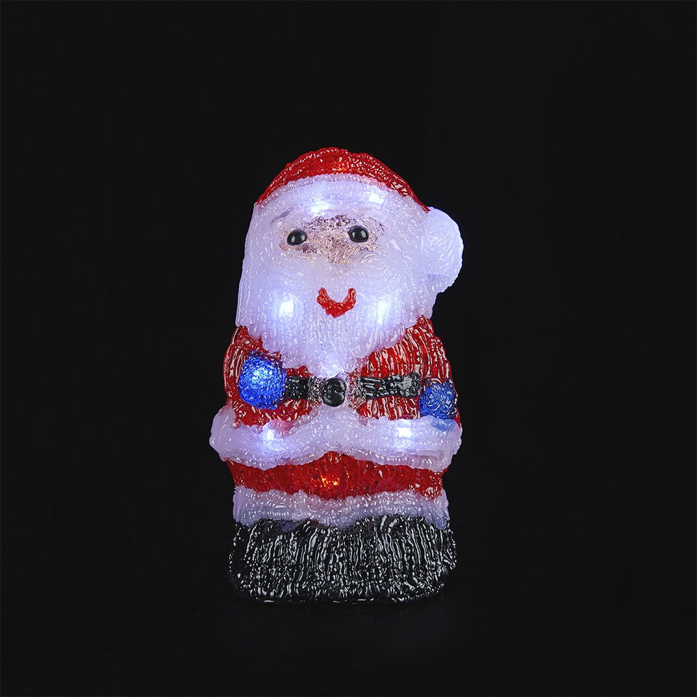 Acrylic Santa Claus with LED Lights - 20 cm