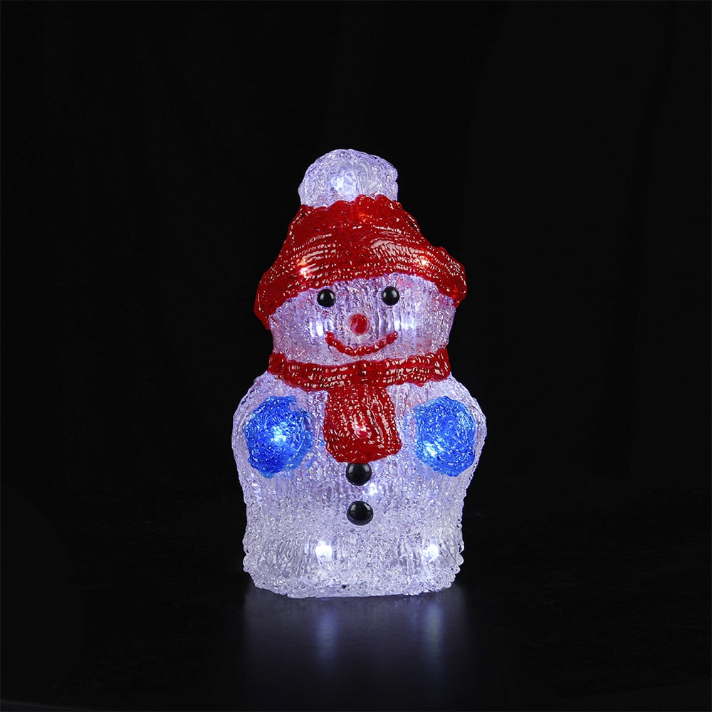 Acrylic Snowman with LED Light - Height 21 cm