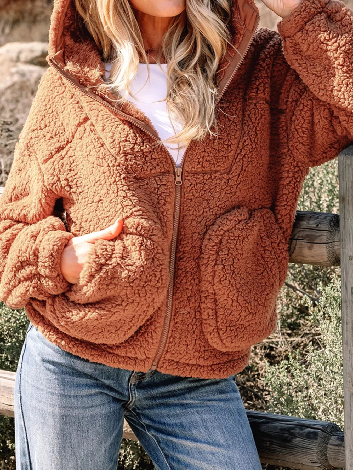 Image of Adrienne | Women's Relaxed Fit Zip Up Jacket