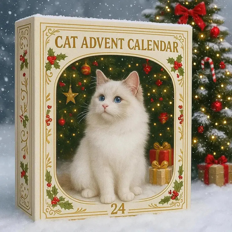 Advent Calendar with 24 Cheerful Cats