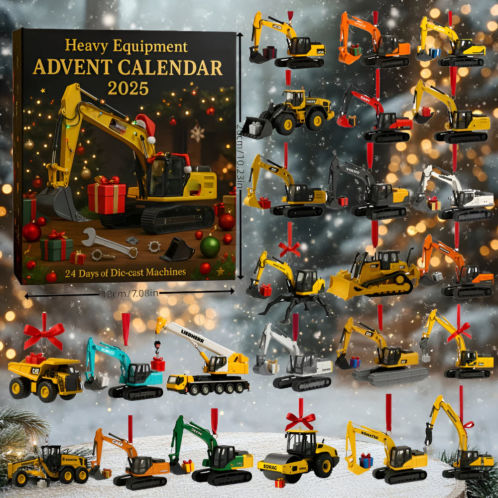 Advent Calendar with 24 Mini Die-Cast Construction Vehicles