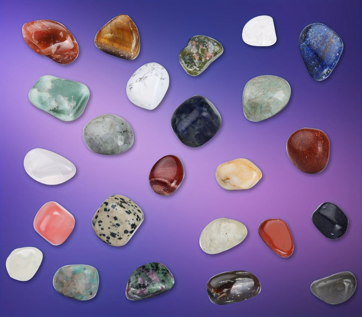 Advent Calendar with 24 Natural Crystals | Christmas Countdown Seasonal Decoration