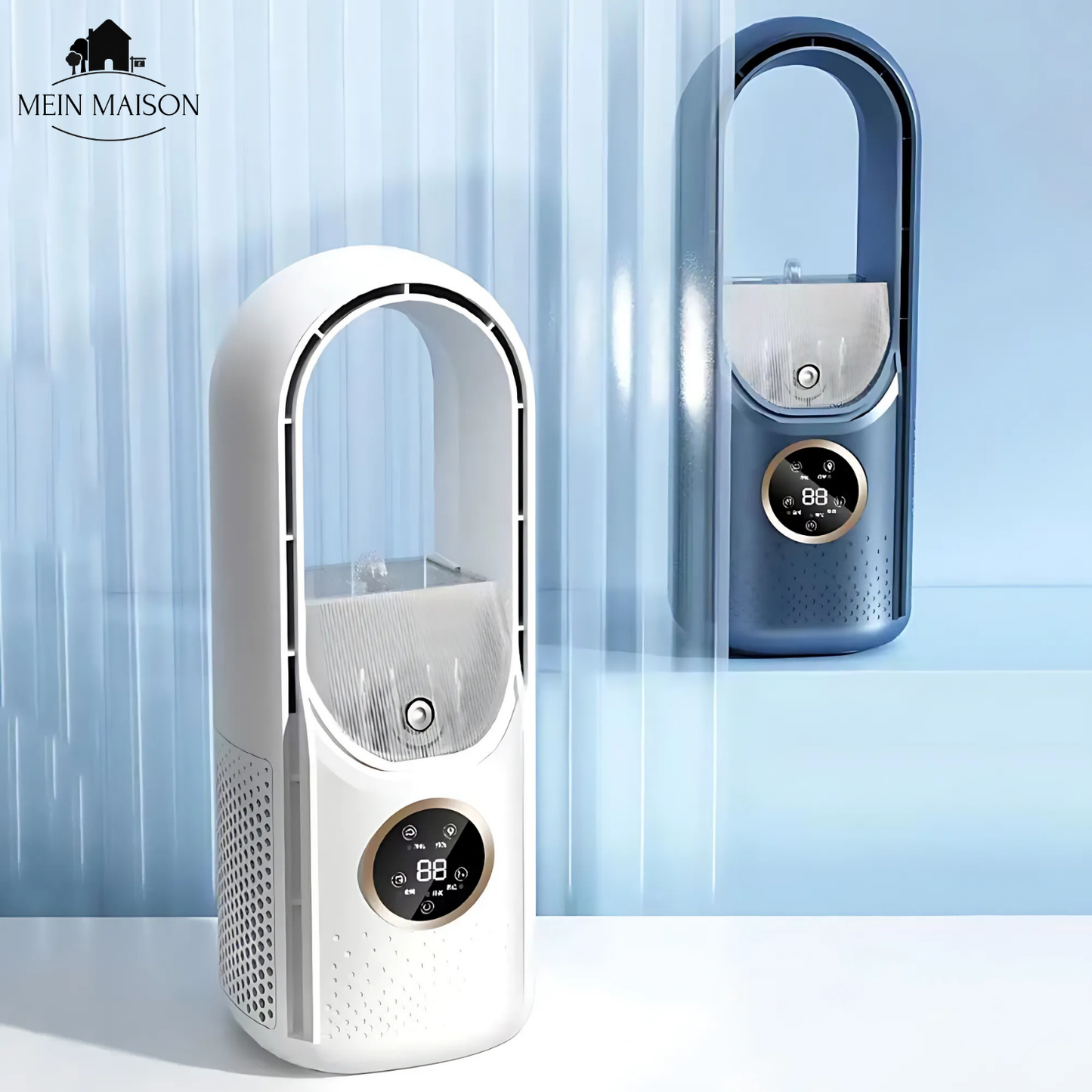 Air Cooler | Bladeless USB Fan | 6 Speeds | Quiet & With Timer | Humidifying Function